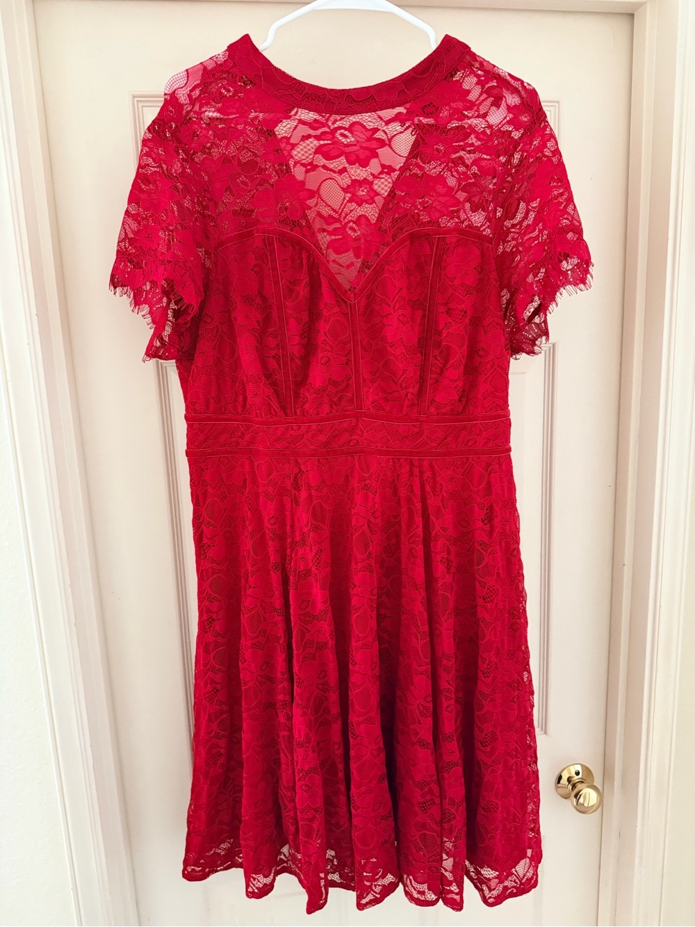 torrid Red Lace Fit-and-Flare Dress
